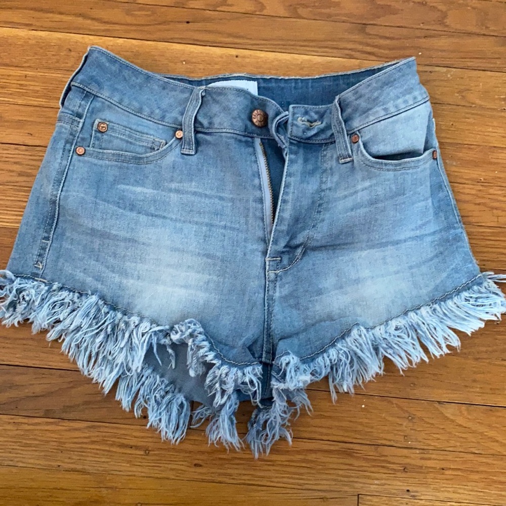 High rise jean shorts